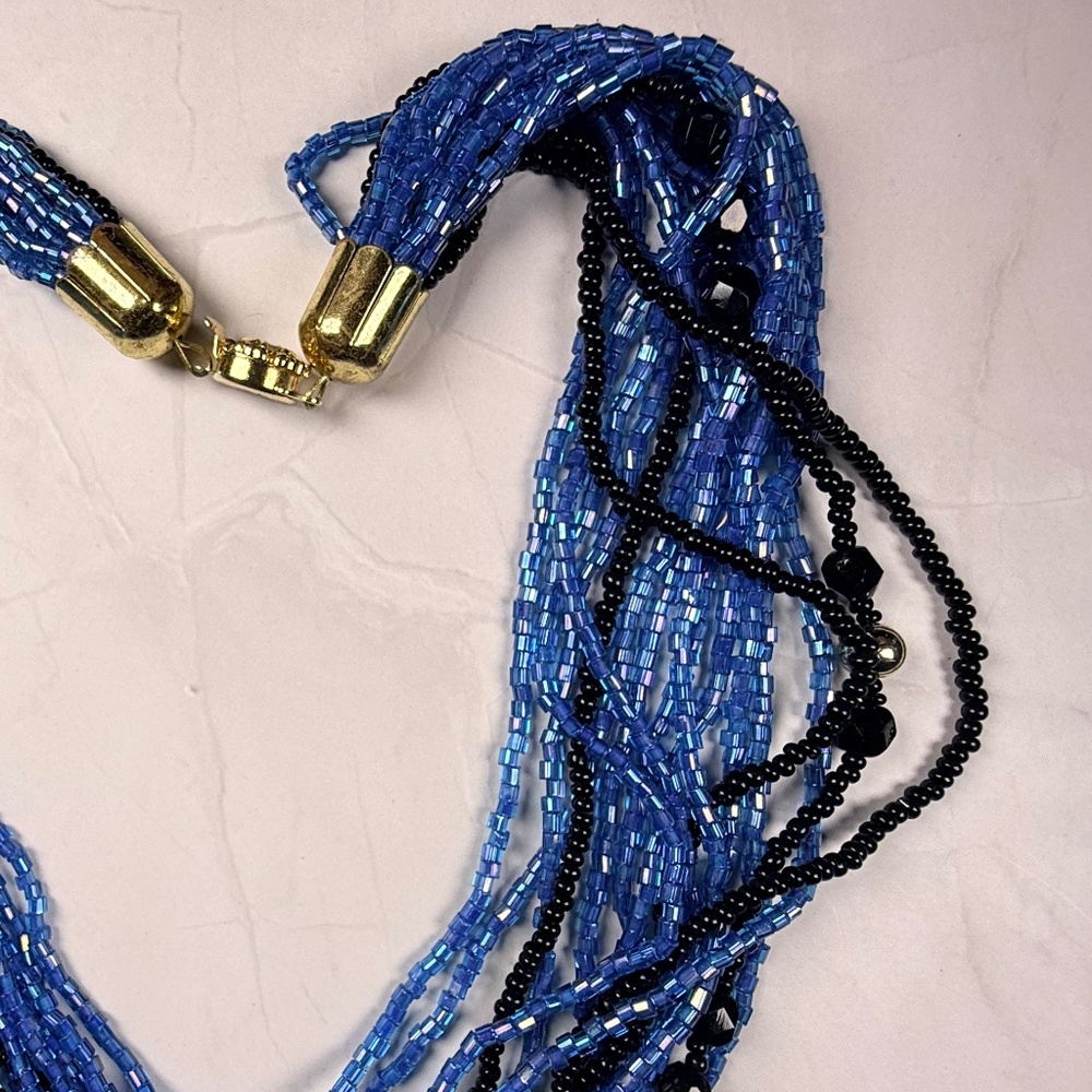 Hand-Beaded Multi-Strand Necklace - Picture 6 of 7